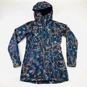 Columbia Women's Side Hill Printed floral hooded Jacket Small water resistant
